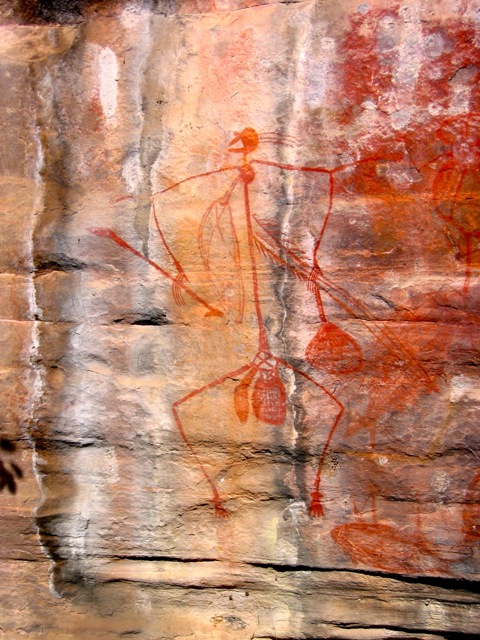 Mabuyu hunting figure, Ubirr, Kakadu NP, NT
